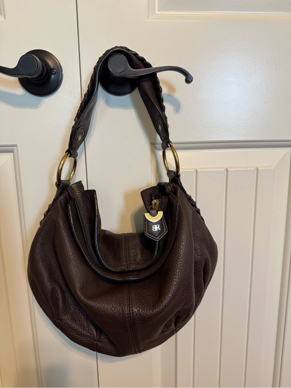 Banana Republic Brown Leather hobo handbag